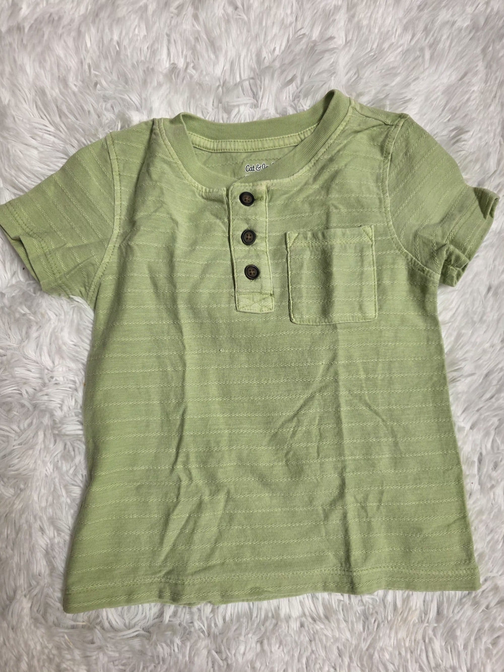 Cat & Jack Green Short Sleeve Tee